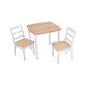 Preview: Holztisch | 2 Holzstühle | Weiß | Kinder-Möbel-Set "Landhaus"