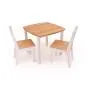 Preview: Landhausmoebel-Set-Tisch-Stuhl-klein-Natur-weiß-modern