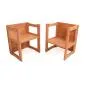 Preview: unterschiedliche, verschiedene Sitzhöhen - massiver Kinder-Stapelstuhl - Bio-Holzmöbel – Kinderzimmermöbel – Massivholz – Kindergartenmöbel – Kindergarten-Stuhl - robust, solide verarbeitet