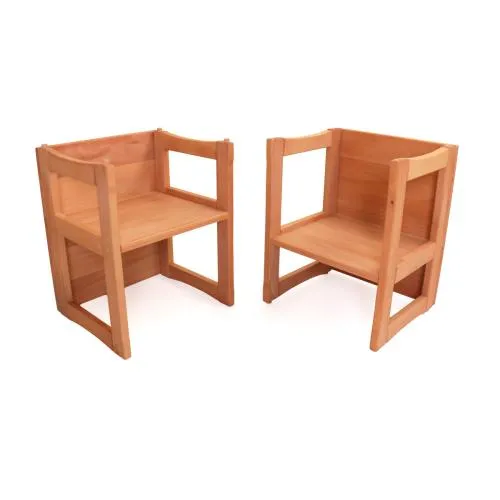 unterschiedliche, verschiedene Sitzhöhen - massiver Kinder-Stapelstuhl - Bio-Holzmöbel – Kinderzimmermöbel – Massivholz – Kindergartenmöbel – Kindergarten-Stuhl - robust, solide verarbeitet