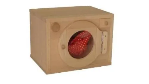 Spielwaschmaschine aus Holz solide Erweitung für hochwertigen Montessori Spielständer