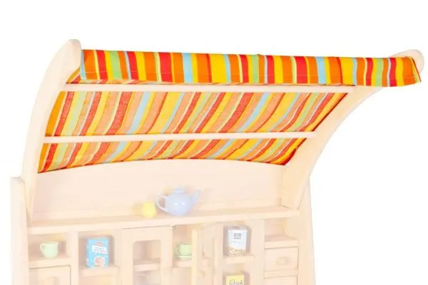 Waldorf Stoff Spieltuch für Kaufladen Markise aus 100% Baumwolle mit Tunnel Durchzug
