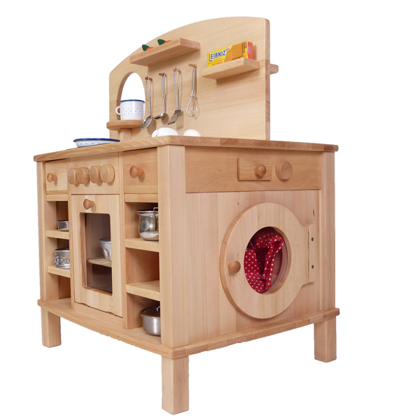 Kinderküche Cinderella aus hochwertigem Bio Holz | Spielküche | 4-seitig bespielbar