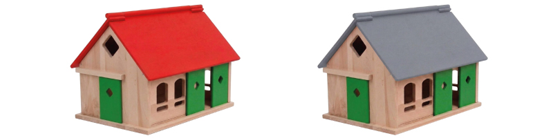 Kinder Bauernhof Farm in 2 Farbvarianten - grau-grün oder rot-grün