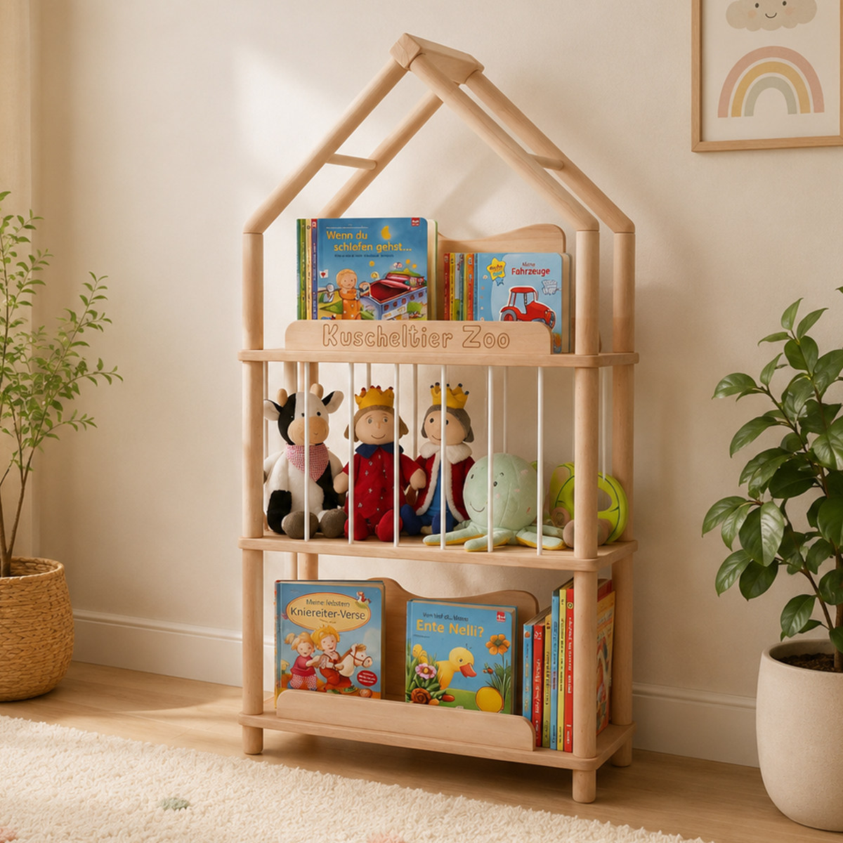 Montessori Regal-Haus mit Spitz-Dach