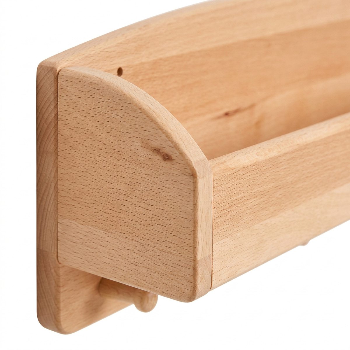 Kindergarderobe VERONA aus Erlenholz - naturbelassenes Massivholz mit Mützenfach