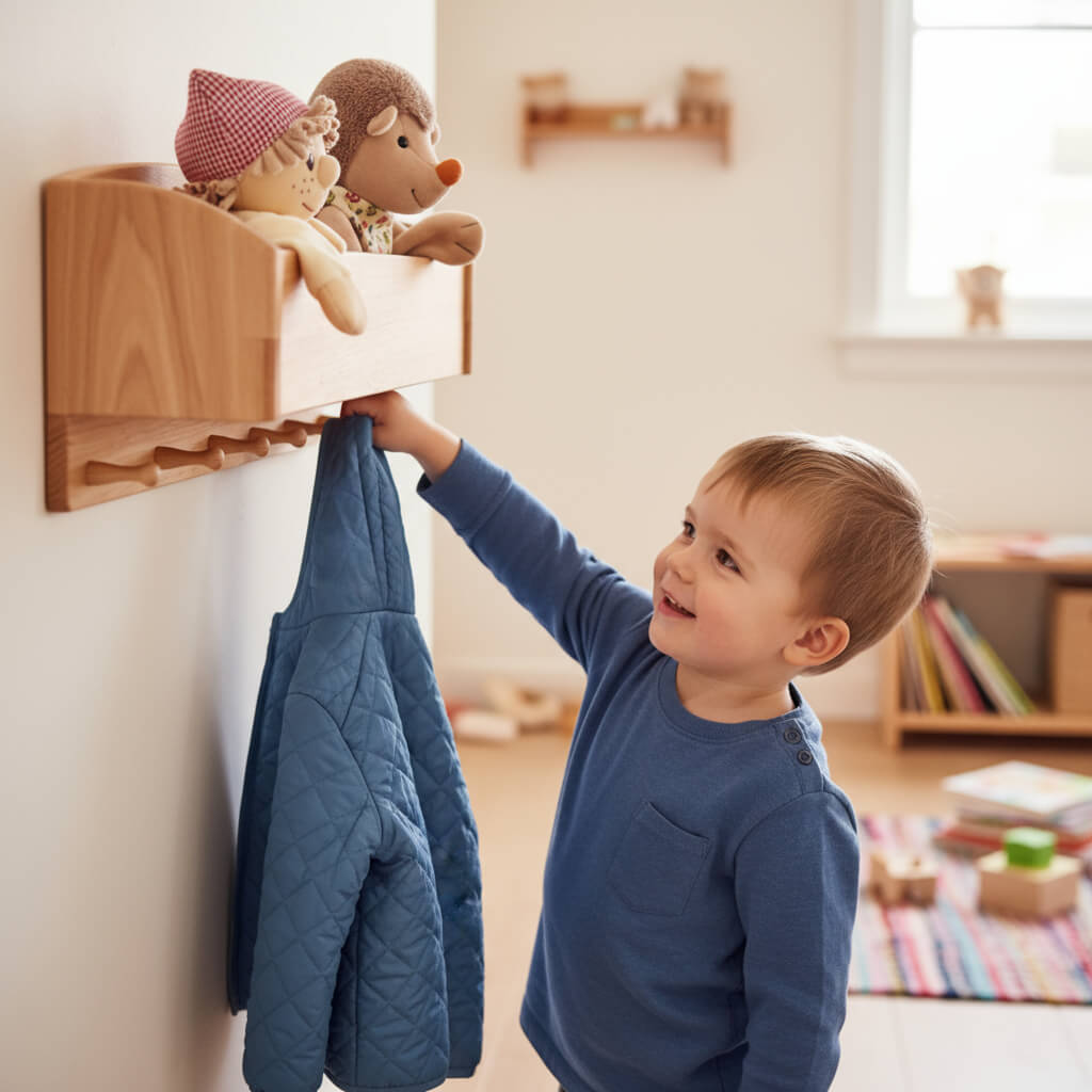 Kinder Garderobe Holz klein