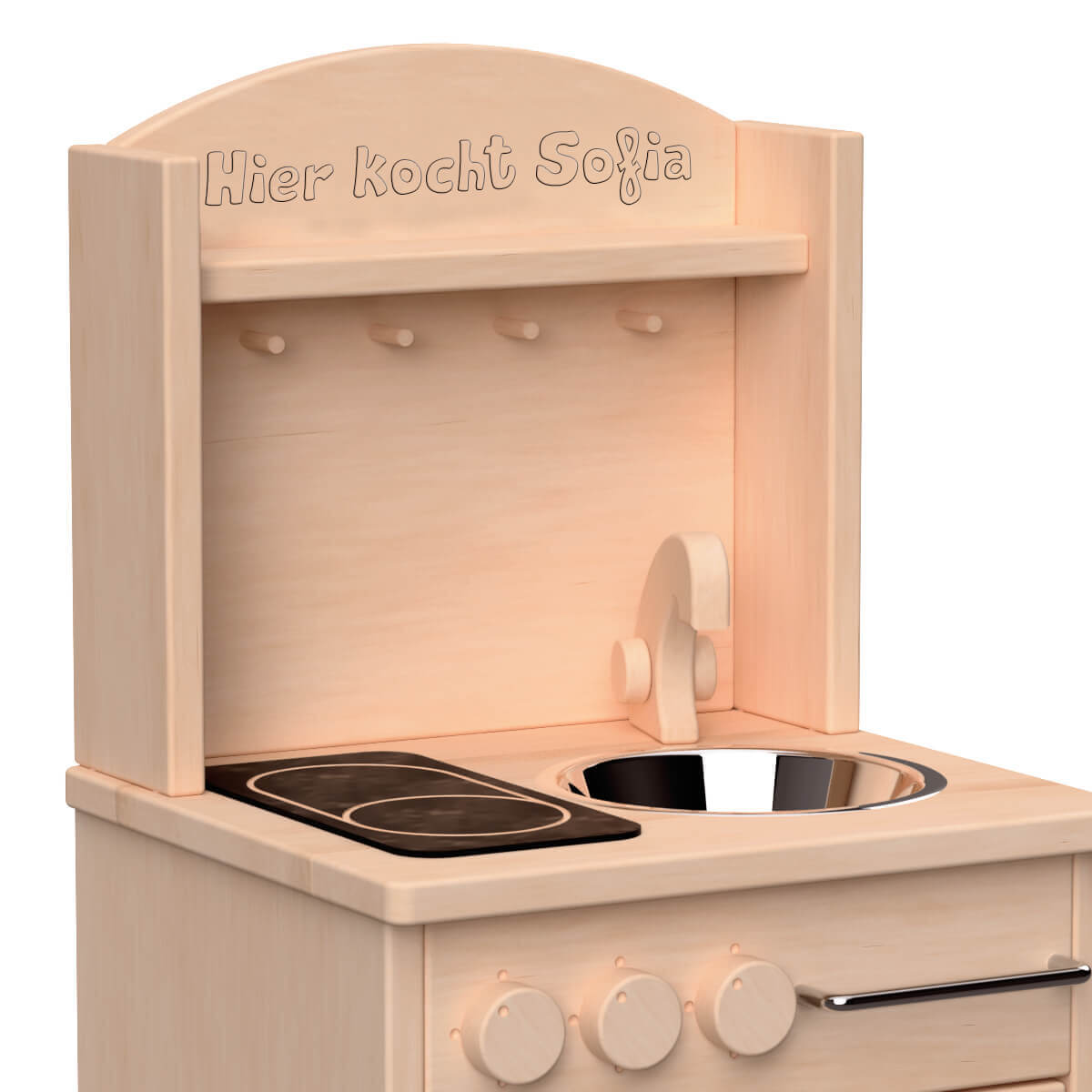 Kinderküche Däumelinchen mit Personalisierung per Laser Gravur