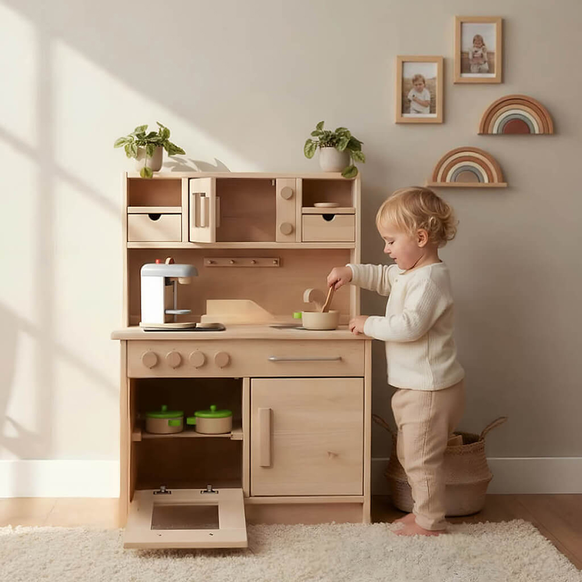 Kinderküche Gretel - Kochendes Kleinkind am Herd