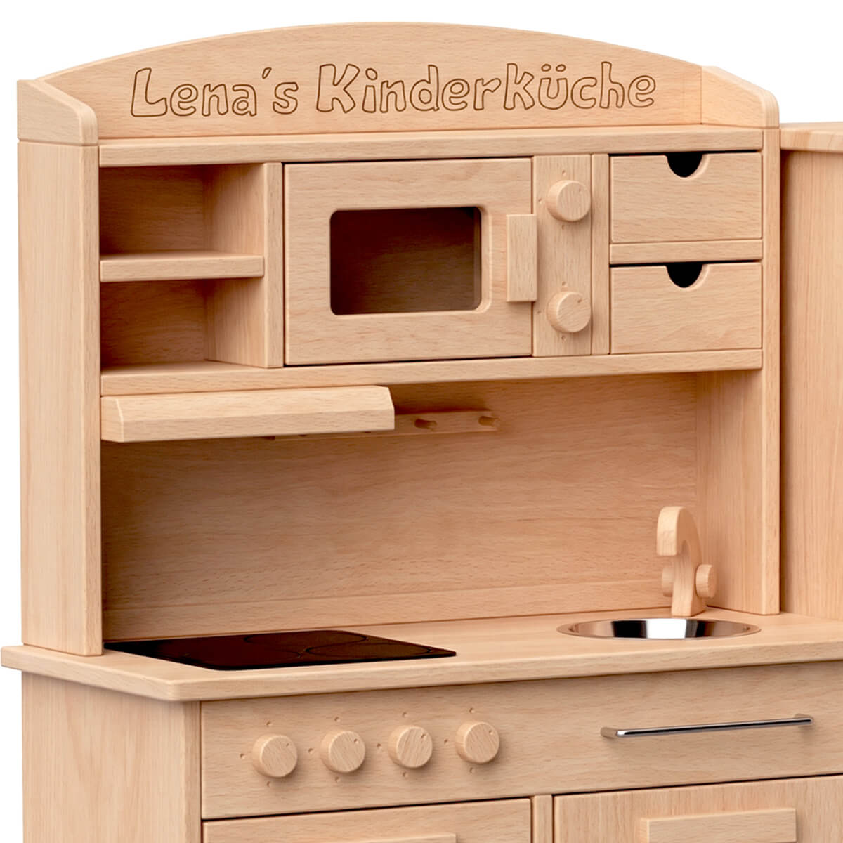 Gretel Kinderküche Set mit Waschmaschine - Personalisierbar per Laser Gravur