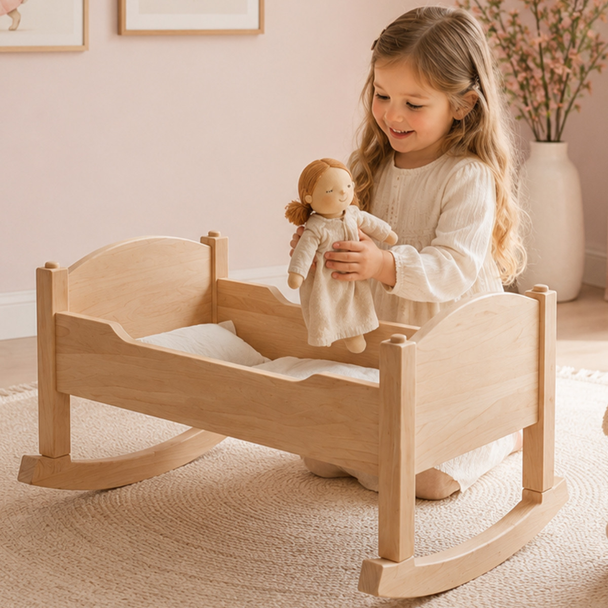 Wiegenkufen für Puppenbett - Peitz-Puppenbett als Puppenwiege im Rollenspiel