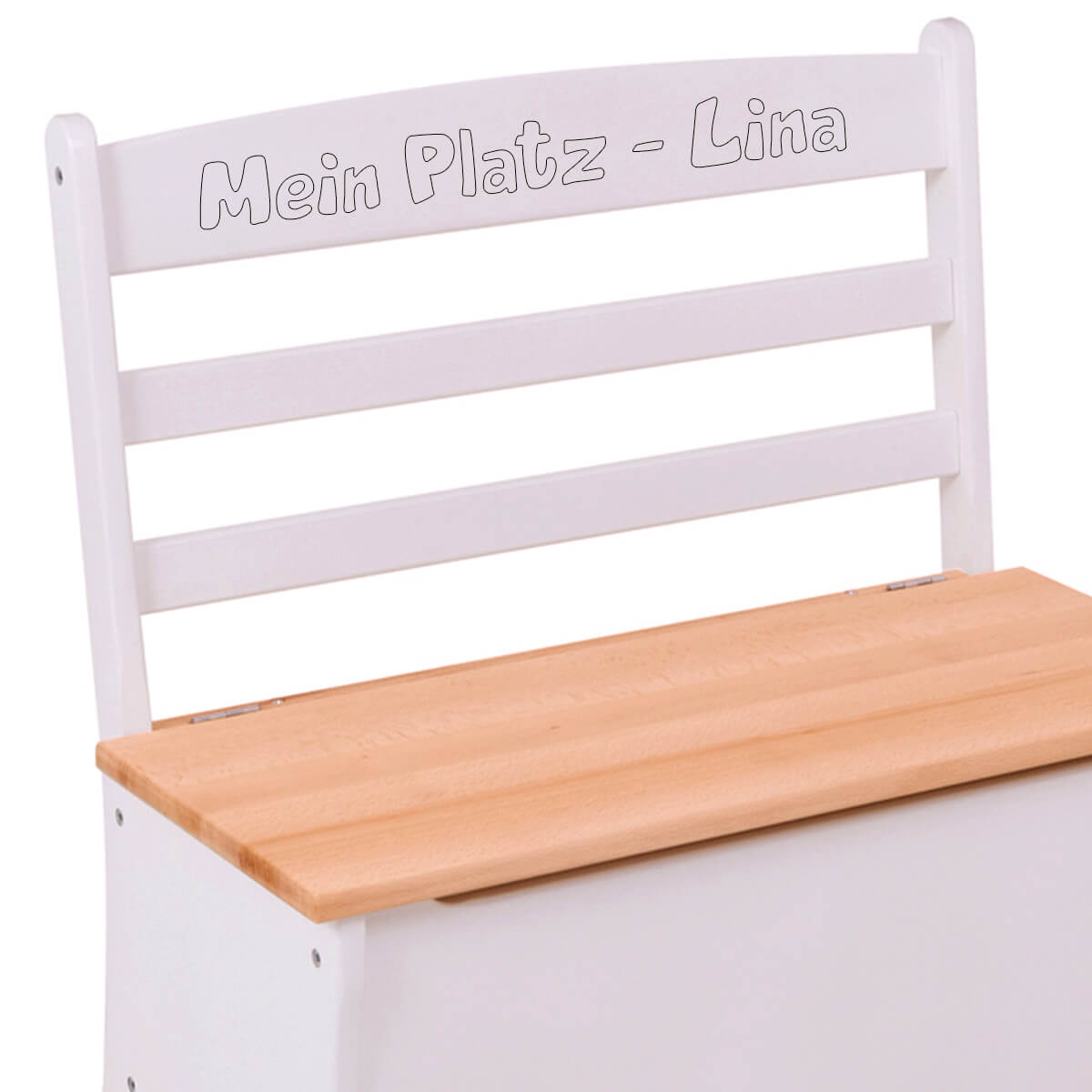 Kinder Truhenbank weiß personalisiert