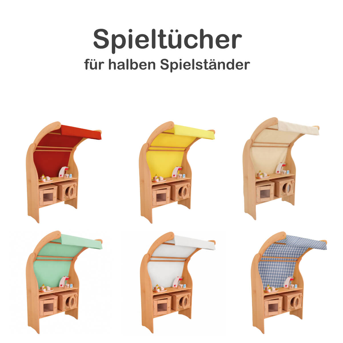 Spieltücher für den halben Spielständer - In verschiedenen Farben