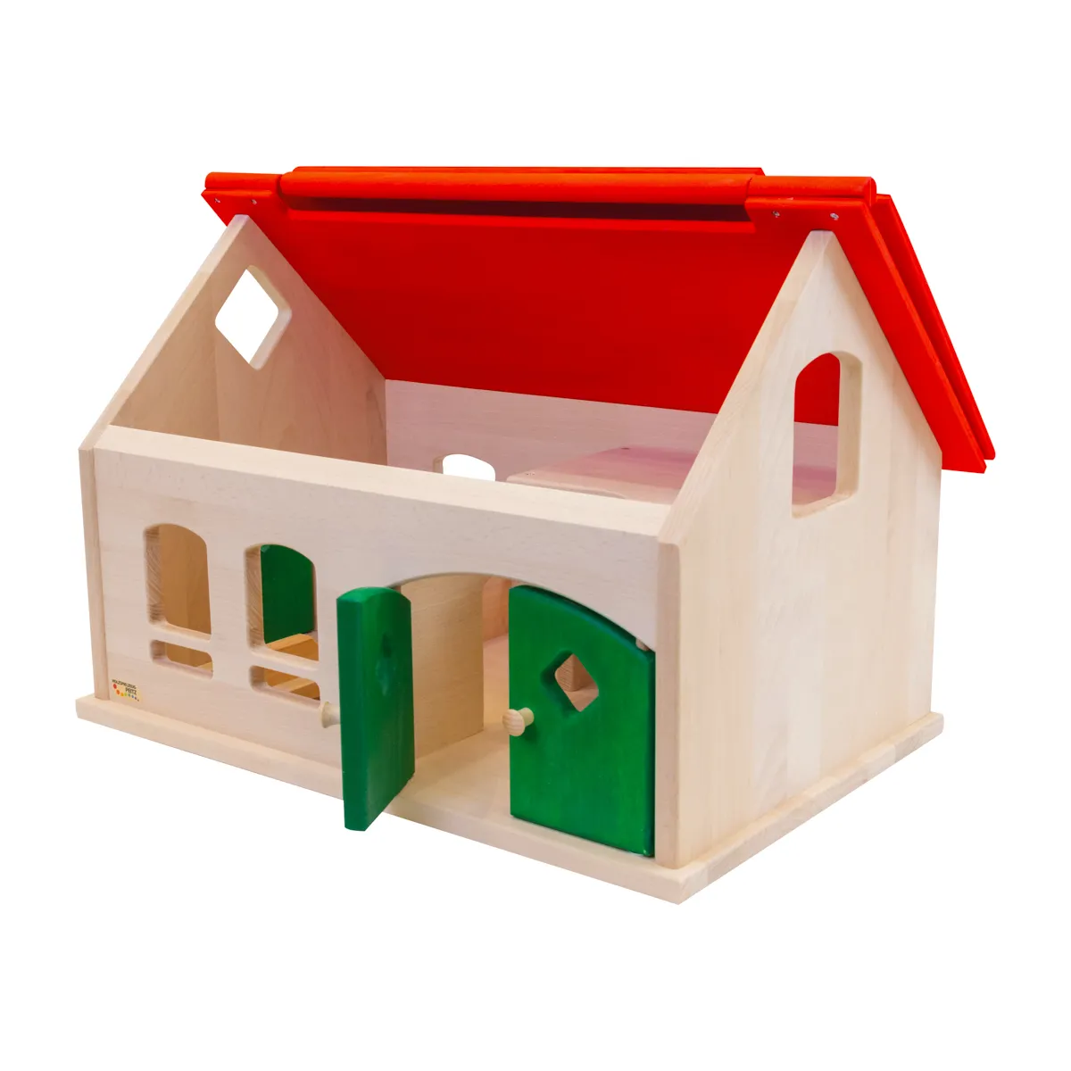 Kinder-Spiele-Bauernhof rot aus Massivholz - hochwertiges Spielezug