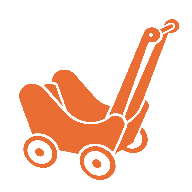 pädagogisch wertvolles Spielzeug - Puppenwagen - Natur-Spielzeug - hochwertiges Holzspielzeug