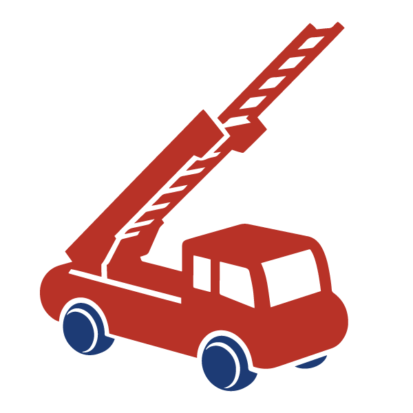 Feuerwehrauto aus Holz, pädagogisch wertvolles und ökologisches Spielzeug - hochwertiges Holzspielzeug Feuerwehrauto