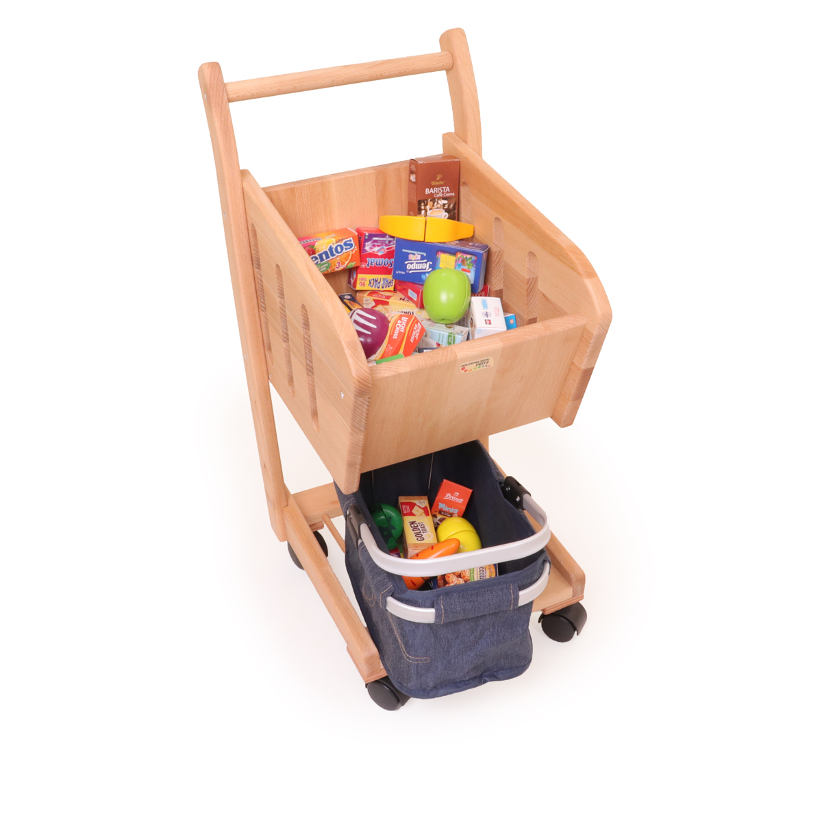 Kinder Einkaufskorb günstig kaufen » Einkaufswagen aus Holz