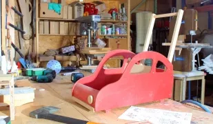 Werkstatt Arbeitsplatte Werkzeuge Puppenwagen Auto