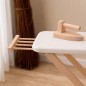 Preview: Kinder Bügelbrett Bezug weiß mit Holz Bügeleisen