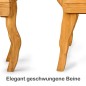 Preview: Detailaufnahme der stabilen geschwungenen Beine aus Massivholz vom Holz Alpaka.