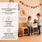 Preview: Kinder Garderobe mit Sitzbank fördert Selbstständigkeit, Ordnung und Alltagserleichterung.