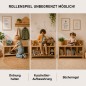 Preview: Kinder Sitzbank mit 4 Fächern als Ordnungssystem, Kuscheltier-Aufbewahrung und Bücherregal.