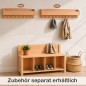 Preview: Kinder Sitzbank mit Garderobe und 4 Fächern – Zubehör separat erhältlich und kombinierbar.
