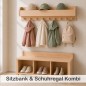 Preview: Kindergarderobe mit Sitzbank Kombi