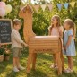 Preview: Personalisiertes Holz Alpaka als besonderes Geschenk zum Kita-Abschluss für Kindergruppen.