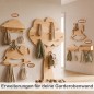 Preview: Baum Garderobe mit passenden Wandgarderoben als erweiterbare Garderobenwand für Kinder
