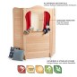 Preview: Holz Kasperletheater klappbar stabil mit großem Fenster und sicherem Stand