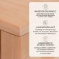 Preview: Detailaufnahme der Kinder Sitzbank aus massivem Erlenholz – handgefertigt mit abgerundeten Kanten.