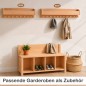 Preview: Kinder Sitzbank mit Garderobe und 4 Fächern – Zubehör separat erhältlich und kombinierbar.