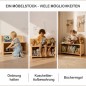 Preview: Kinder Sitzbank und Schuhregal als praktische Garderoben-Kombi für Flur, Kinderzimmer und Kita.