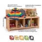 Preview: Kinder Sitzbank mit 4 Schuhfächern bietet viel Stauraum für Schuhe und Alltagschaos.