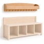 Preview: Kindergarten Garderobe für 4 Kinder mit 12 Haken