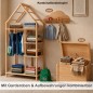 Preview: Montessori Kleiderschrank mit passender Garderobe und Aufbewahrung kombinierbar