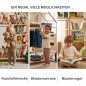 Preview: Montessori Kleiderschrank vielseitig nutzbar als Kuscheltierecke, Schuhregal und Bücherregal