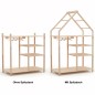 Preview: Montessori Kleiderschrank mit Spitzdach als Haus-Design im direkten Variantenvergleich