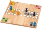 Preview: Kinder-Brettspiel Ludo aus Holz 56914: Farben- und Zahlen-Lernspiel mit bunten Holzspielfiguren auf einem stabilen Holzbrett