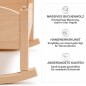 Preview: Detailaufnahme der hochwertigen Verarbeitung und des massiven Buchenholzes der Wiegenkufen.