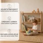 Preview: Montessori Bücherregal BERGEN unterstützt selbstständiges Aufräumen und fördert eigenständiges Spielen.
