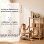 Preview: Montessori Bücherregal HELSINKI unterstützt Ordnung, Selbstständigkeit und spielerisches Lernen.