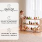 Preview: Puppenhaus Regal fördert Kreativität, Selbstständigkeit und übersichtliches Aufbewahren von Puppen und Büchern