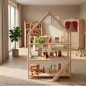 Preview: Montessori Puppenhaus Regal fügt sich harmonisch in ein warmes und modernes Kinderzimmer ein