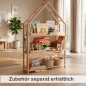 Preview: Montessori Regal mit separat erhältlichem Zubehör wie Eisstand, Puppen, Büchern und Aufbewahrungskisten.