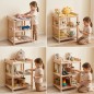Preview: Puppen Wickeltisch flexibel als Spielregal, Themenwelt, Bücherregal und Montessori-Ablage nutzbar