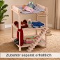 Preview: Puppen Wickeltisch mit separat erhältlicher Wickelauflage, Babypuppe, Kleidung und Holztreppe