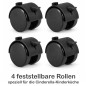 Preview: Feststellrollen 4er-Set schwarz