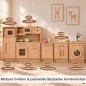 Preview: Holz Kinderküche mit passenden Erweiterungen wie Kühlschrank, Spülschrank und Waschmaschine kombinierbar